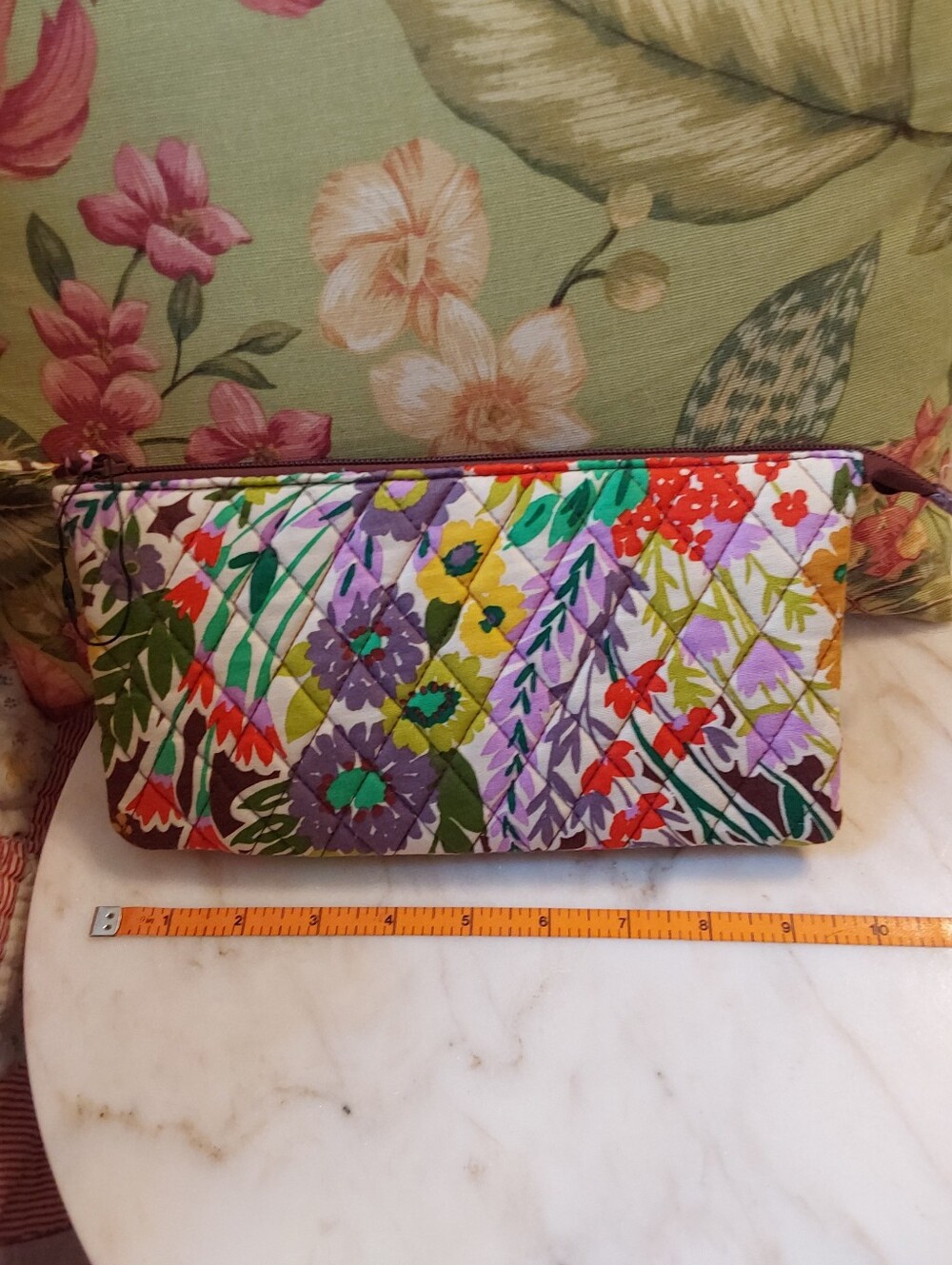 NWOT Vera Bradley Evening Garden Clutch, 2024 Quilted Cotton Purse - Picture 8 of 9